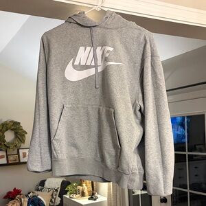 Nike Men's Gray Hoodie M nice shape